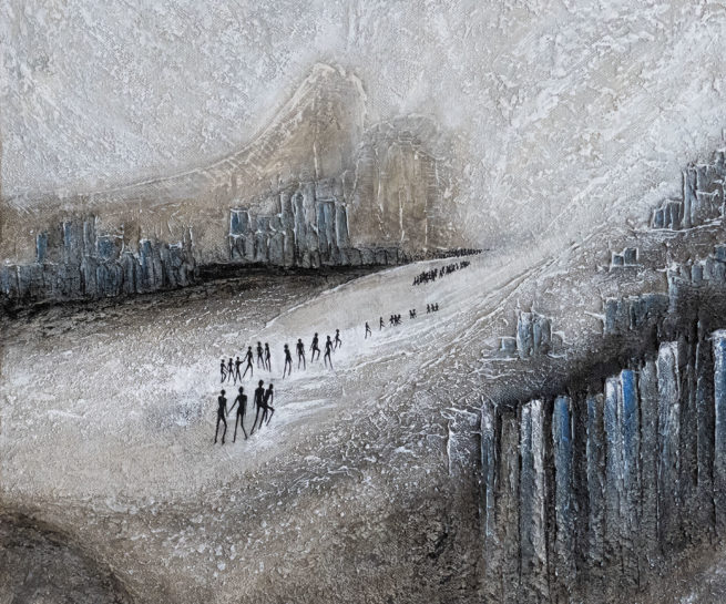 œuvre d'art, Acrylique sur toile, art abstrait, mix média